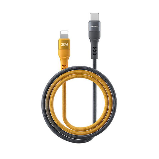 REMAX CB16 PD30W Type-C naar 8-pins Macaron gevlochten snellaaddatakabel, lengte: 1.2 m, Type-C naar 8-pins