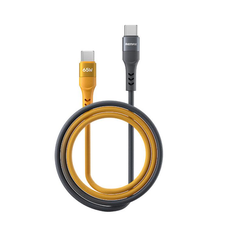 REMAX CB16 PD65W Type-C to Type-C Macaron Braided Fast Charging Data Cable, Length: 1.2m