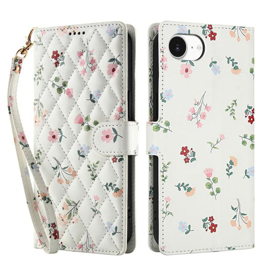 Flower Pattern Buckle Leather Phone Case with Lanyard, For iPhone 17e / 16e, For iPhone 17 Pro Max, For iPhone 17 Pro, For iPhone 17, For iPhone Air, For iPhone 16 Pro Max, For iPhone 16 Pro, For iPhone 16 Plus, For iPhone 16, For iPhone 15 Pro Max    ...