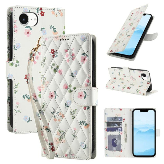 Flower Pattern Buckle Leather Phone Case with Lanyard, For iPhone 17e / 16e, For iPhone 17 Pro Max, For iPhone 17 Pro, For iPhone 17, For iPhone Air, For iPhone 16 Pro Max, For iPhone 16 Pro, For iPhone 16 Plus, For iPhone 16, For iPhone 15 Pro Max    ...