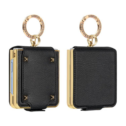 VIETAO Colorful PU Leather Phone Case with Ring, For Galaxy Z Flip8 5G, For Samsung Galaxy Z Flip7