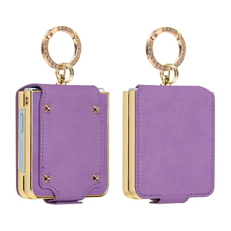 VIETAO Colorful PU Leather Phone Case with Ring, For Samsung Galaxy Z Flip7