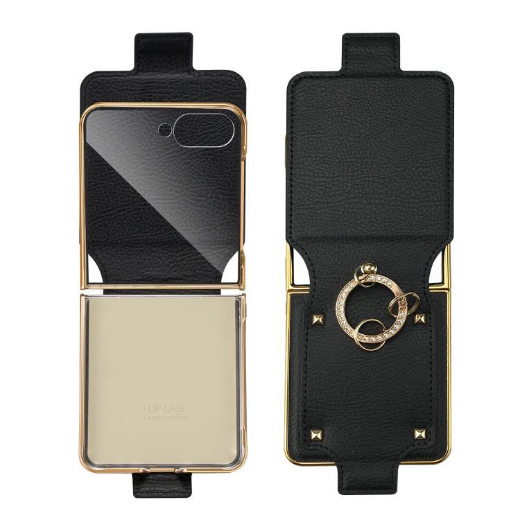 VIETAO Colorful PU Leather Phone Case with Ring, For Galaxy Z Flip8 5G, For Samsung Galaxy Z Flip7