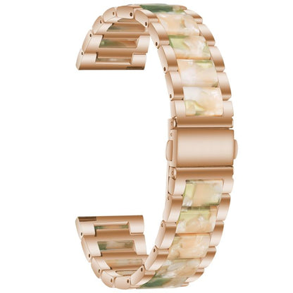 xDfind Three Beads Metal Resin Watch Band, 14mm, 20mm, 22mm, 18mm