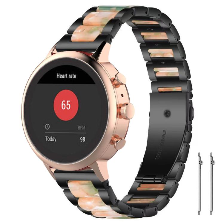 xDfind Three Beads Metal Resin Watch Band, 14mm, 18mm, 20mm, 22mm