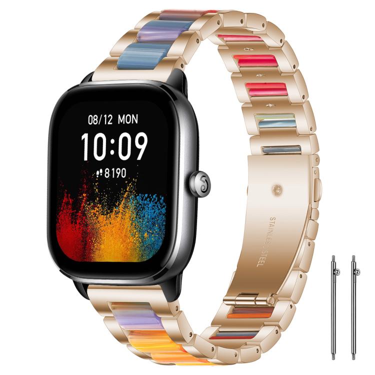 xDfind Three Beads Metal Resin Watch Band, 14mm, 18mm, 20mm, 22mm