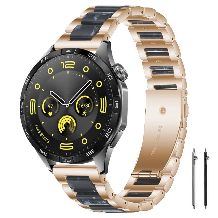 xDfind Three Beads Metal Resin Watch Band, 14mm, 18mm, 20mm, 22mm