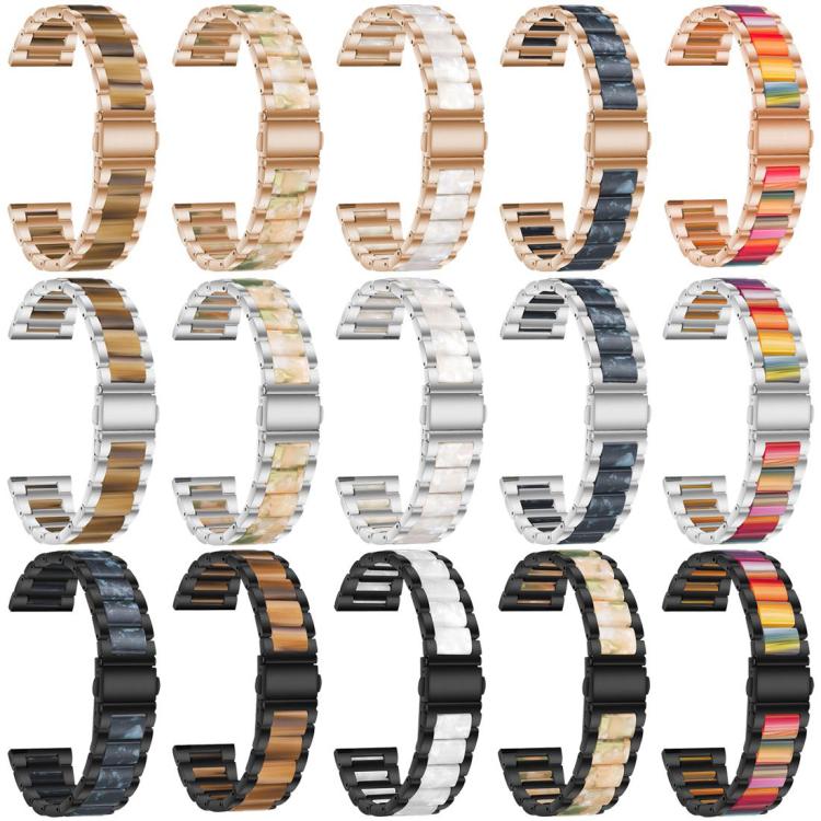 xDfind Three Beads Metal Resin Watch Band, 14mm, 18mm, 20mm, 22mm