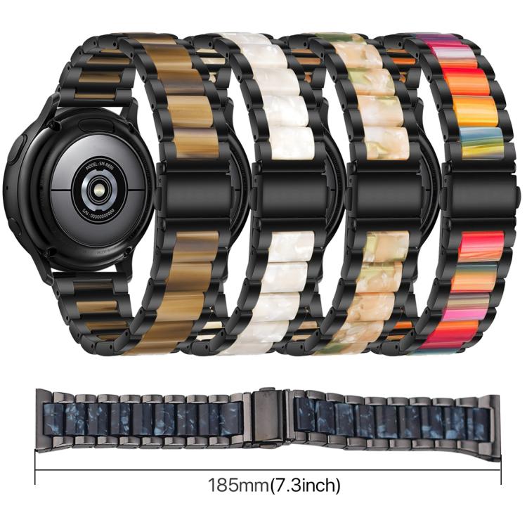 xDfind Three Beads Metal Resin Watch Band, 14mm, 18mm, 20mm, 22mm
