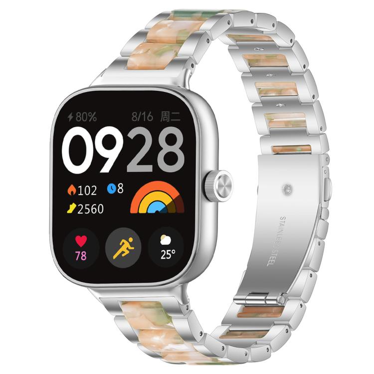 xDfind Three Beads Metal Resin Watch Band, For Xiaomi Smart Band 11 / 10 / 9 / 8, For Xiaomi Band 10 Pro/9 Pro/Redmi Watch6/5/4, For Redmi Watch 3