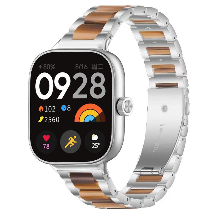 xDfind Three Beads Metal Resin Watch Band, For Xiaomi Smart Band 11 / 10 / 9 / 8, For Xiaomi Band 10 Pro/9 Pro/Redmi Watch6/5/4, For Redmi Watch 3