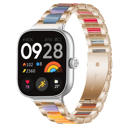 xDfind Three Beads Metal Resin Watch Band, For Xiaomi Smart Band 11 / 10 / 9 / 8, For Xiaomi Band 10 Pro/9 Pro/Redmi Watch6/5/4, For Redmi Watch 3