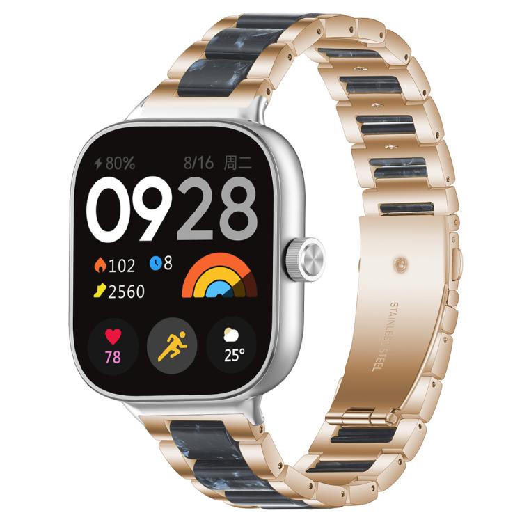 xDfind Three Beads Metal Resin Watch Band, For Xiaomi Smart Band 11 / 10 / 9 / 8, For Xiaomi Band 10 Pro/9 Pro/Redmi Watch6/5/4, For Redmi Watch 3