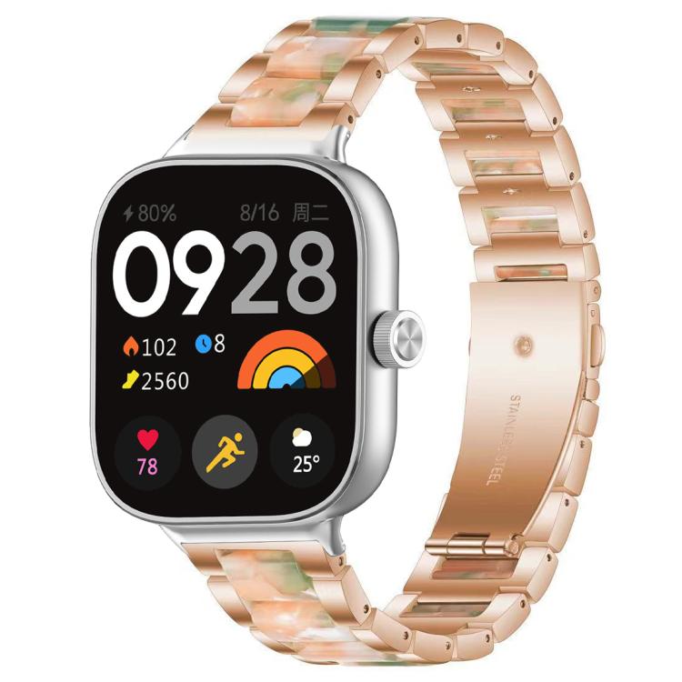 xDfind Three Beads Metal Resin Watch Band, For Xiaomi Smart Band 11 / 10 / 9 / 8, For Xiaomi Band 10 Pro/9 Pro/Redmi Watch6/5/4, For Redmi Watch 3