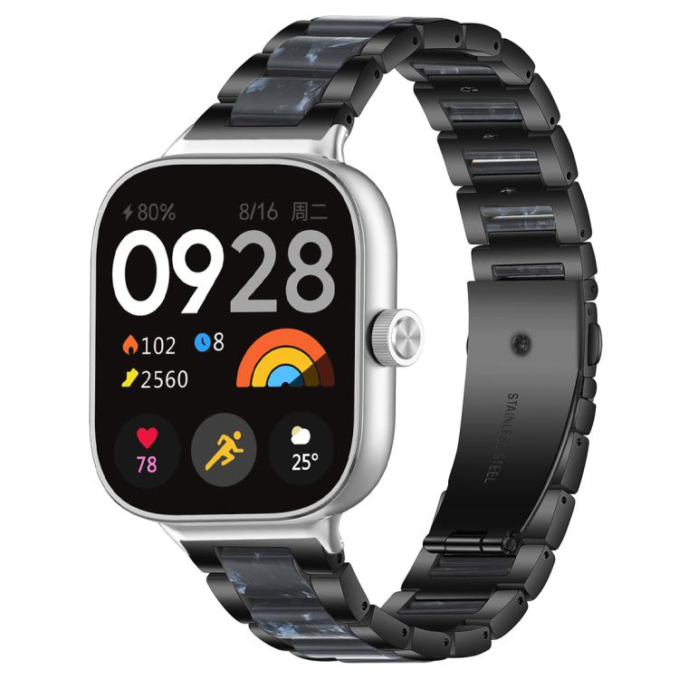 xDfind Three Beads Metal Resin Watch Band, For Xiaomi Smart Band 11 / 10 / 9 / 8, For Xiaomi Band 10 Pro/9 Pro/Redmi Watch6/5/4, For Redmi Watch 3