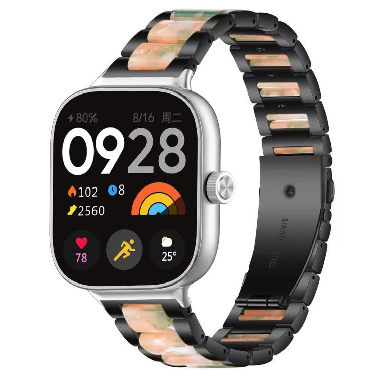xDfind Three Beads Metal Resin Watch Band, For Xiaomi Smart Band 11 / 10 / 9 / 8, For Xiaomi Band 10 Pro/9 Pro/Redmi Watch6/5/4, For Redmi Watch 3