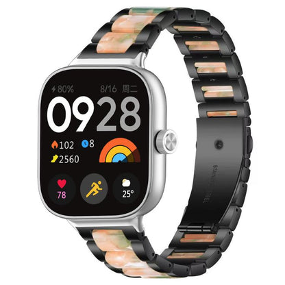 xDfind Three Beads Metal Resin Watch Band, For Xiaomi Smart Band 11 / 10 / 9 / 8, For Xiaomi Band 10 Pro/9 Pro/Redmi Watch6/5/4, For Redmi Watch 3