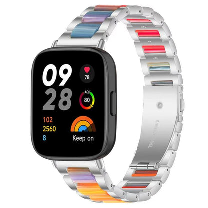 xDfind Three Beads Metal Resin Watch Band, For Xiaomi Smart Band 11 / 10 / 9 / 8, For Xiaomi Band 10 Pro/9 Pro/Redmi Watch6/5/4, For Redmi Watch 3