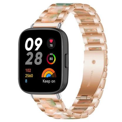 xDfind Three Beads Metal Resin Watch Band, For Xiaomi Smart Band 11 / 10 / 9 / 8, For Xiaomi Band 10 Pro/9 Pro/Redmi Watch6/5/4, For Redmi Watch 3
