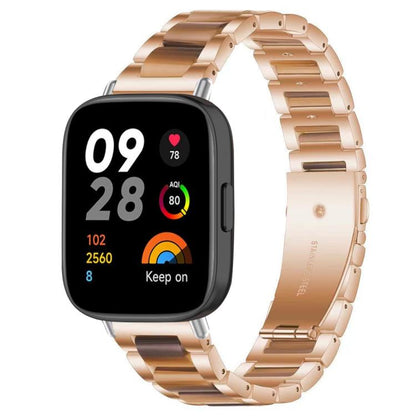 xDfind Three Beads Metal Resin Watch Band, For Xiaomi Smart Band 11 / 10 / 9 / 8, For Xiaomi Band 10 Pro/9 Pro/Redmi Watch6/5/4, For Redmi Watch 3
