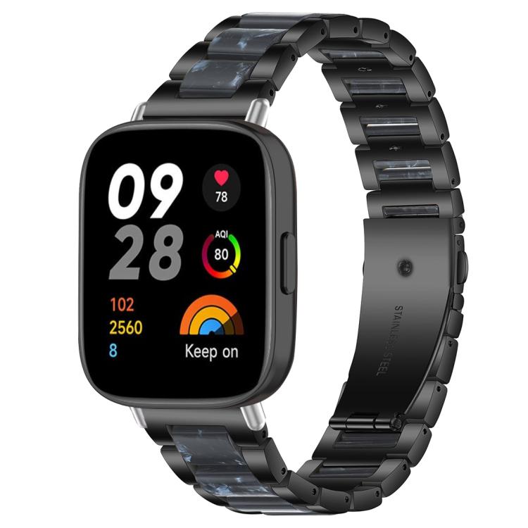 xDfind Three Beads Metal Resin Watch Band, For Xiaomi Smart Band 11 / 10 / 9 / 8, For Xiaomi Band 10 Pro/9 Pro/Redmi Watch6/5/4, For Redmi Watch 3