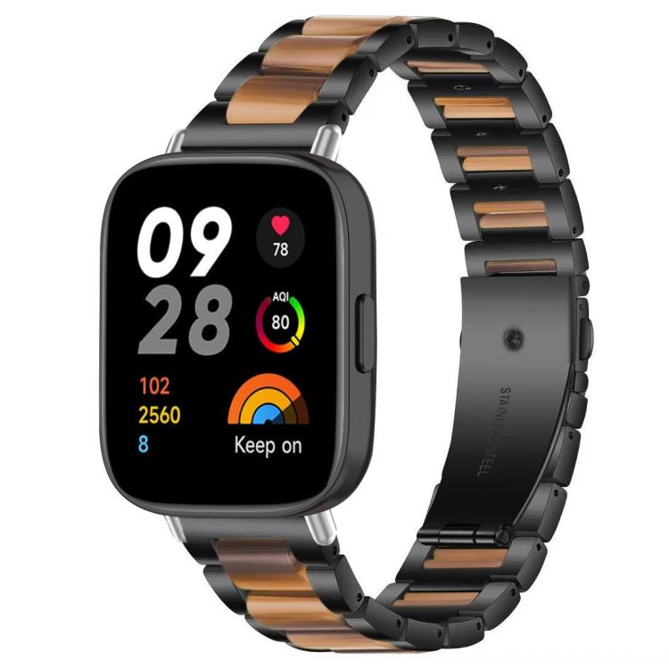 xDfind Three Beads Metal Resin Watch Band, For Xiaomi Smart Band 11 / 10 / 9 / 8, For Xiaomi Band 10 Pro/9 Pro/Redmi Watch6/5/4, For Redmi Watch 3