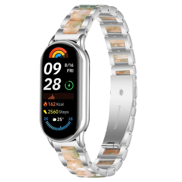 xDfind Three Beads Metal Resin Watch Band, For Xiaomi Smart Band 11 / 10 / 9 / 8, For Xiaomi Band 10 Pro/9 Pro/Redmi Watch6/5/4, For Redmi Watch 3