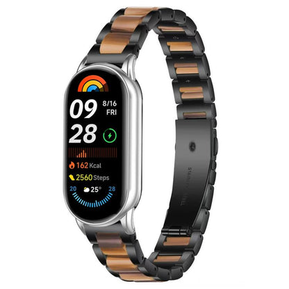 xDfind Three Beads Metal Resin Watch Band, For Xiaomi Smart Band 11 / 10 / 9 / 8, For Xiaomi Band 10 Pro/9 Pro/Redmi Watch6/5/4, For Redmi Watch 3