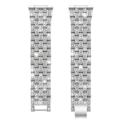 xDfind Five Beads Full Diamond Metal Watch Band, 20mm, 22mm, 18mm