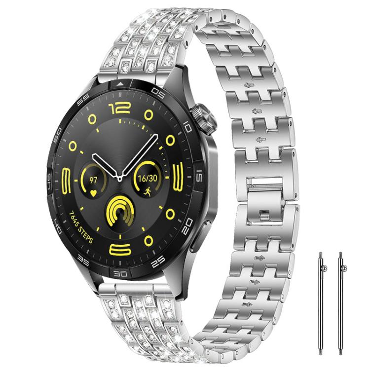 xDfind Five Beads Full Diamond Metal Watch Band, 20mm, 22mm, 18mm