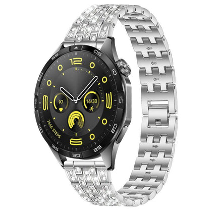 xDfind Five Beads Full Diamond Metal Watch Band, 20mm, 22mm, 18mm