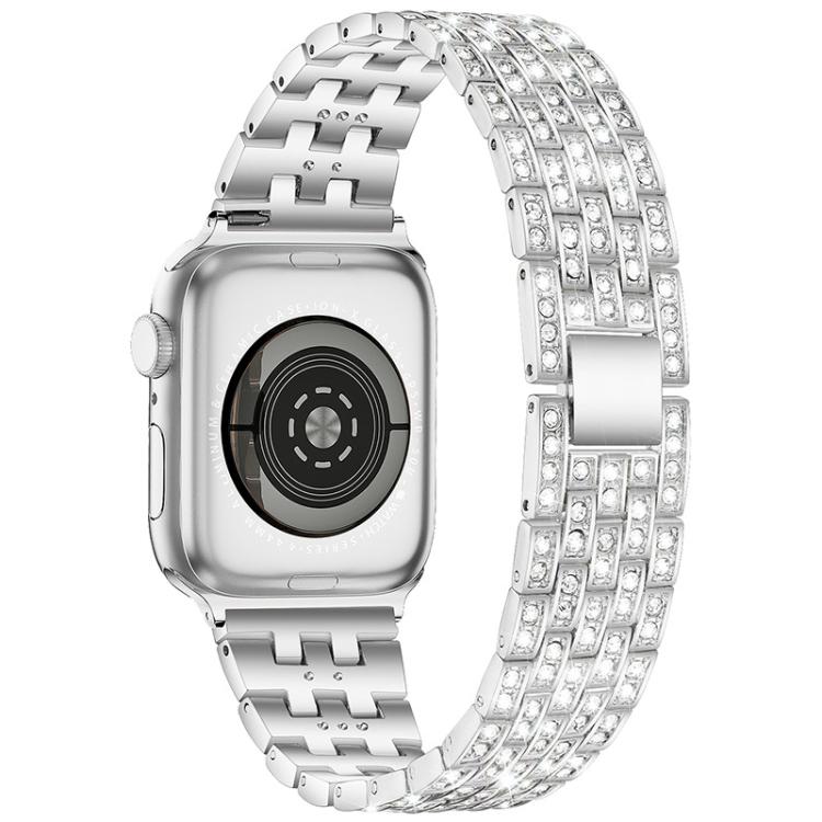 xDfind Five Beads Full Diamond Metal Watch Band, For Apple Watch 42 / 44 / 45 / 46 / 49mm, For Apple Watch 38 / 40 / 41 / S10 42mm