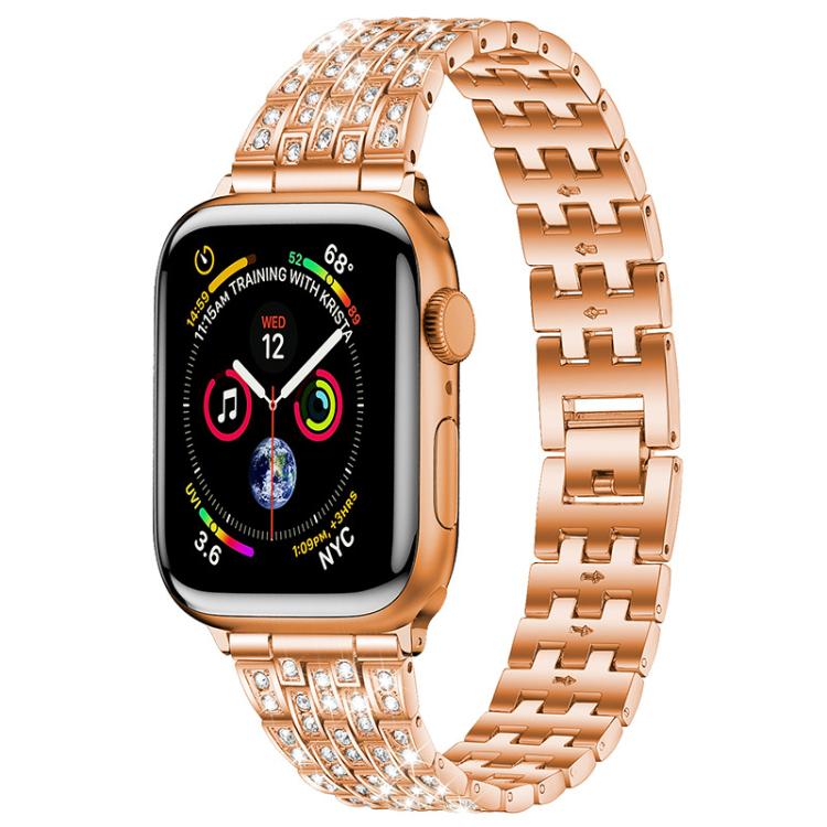 xDfind Five Beads Full Diamond Metal Watch Band, For Apple Watch 42 / 44 / 45 / 46 / 49mm, For Apple Watch 38 / 40 / 41 / S10 42mm