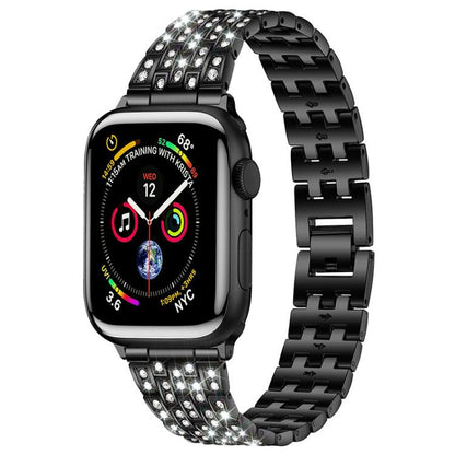 xDfind Five Beads Full Diamond Metal Watch Band, For Apple Watch 42 / 44 / 45 / 46 / 49mm, For Apple Watch 38 / 40 / 41 / S10 42mm