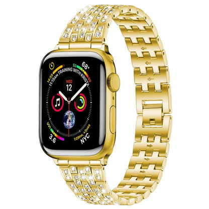xDfind Five Beads Full Diamond Metal Watch Band, For Apple Watch 42 / 44 / 45 / 46 / 49mm, For Apple Watch 38 / 40 / 41 / S10 42mm