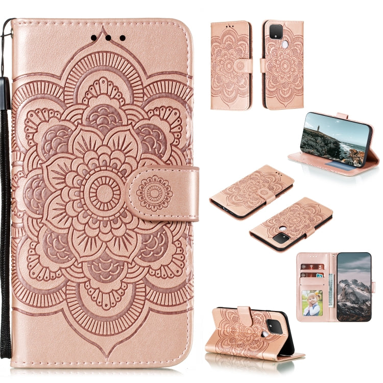 Mandala Embossing Pattern Horizontal Flip PU Leather Case with Holder & Card Slots & Walle & Lanyard, For Google Pixel 5, For Google Pixel 4a 5G, For Google Pixel 5 XL / Pixel 5 XL