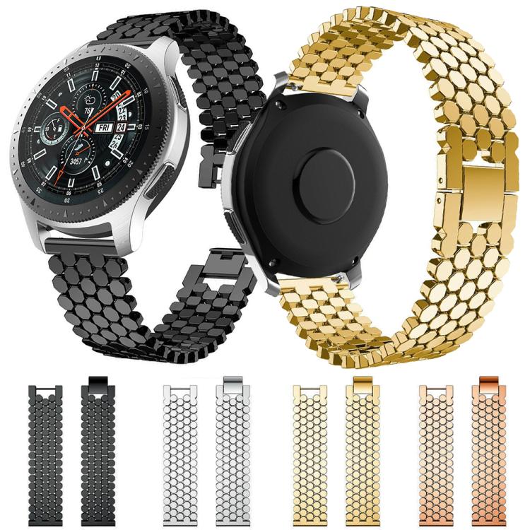 xDfind Fish Scale Texture Metal Watch Band, 22mm, 20mm, 18mm