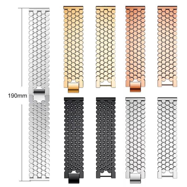 xDfind Fish Scale Texture Metal Watch Band, 22mm, 20mm, 18mm
