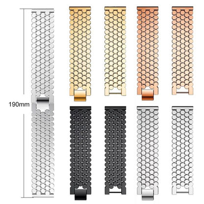 xDfind Fish Scale Texture Metal Watch Band, 22mm, 20mm, 18mm