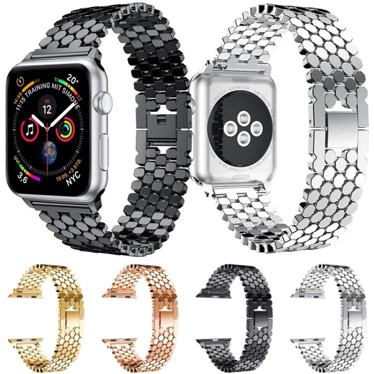 xDfind Fish Scale Texture Metal Watch Band, For Apple Watch 42 / 44 / 45 / 46 / 49mm, For Apple Watch 38 / 40 / 41 / S11 42mm