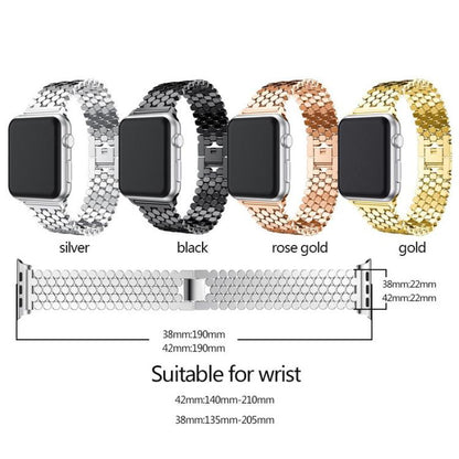xDfind Fish Scale Texture Metal Watch Band, For Apple Watch 42 / 44 / 45 / 46 / 49mm, For Apple Watch 38 / 40 / 41 / S11 42mm