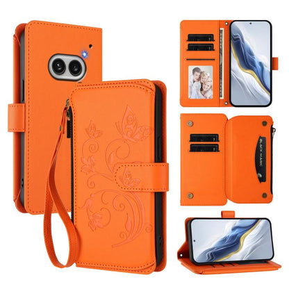 Butterfly Love Flower Multi-card Zipper Wallet Leather Phone Case, For Nothing Phone 4a Pro, For Nothing Phone 4a, For Nothing CMF Phone 2 Pro, For Nothing Phone 3a, For Nothing Phone 3a Pro, For Nothing CMF Phone 1, For Nothing Phone 2a