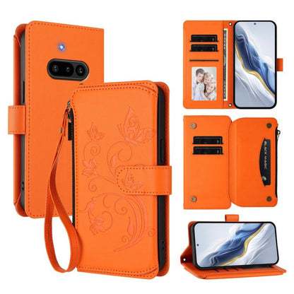Butterfly Love Flower Multi-card Zipper Wallet Leather Phone Case, For Nothing Phone 4a Pro, For Nothing Phone 4a, For Nothing CMF Phone 2 Pro, For Nothing Phone 3a, For Nothing Phone 3a Pro, For Nothing CMF Phone 1, For Nothing Phone 2a