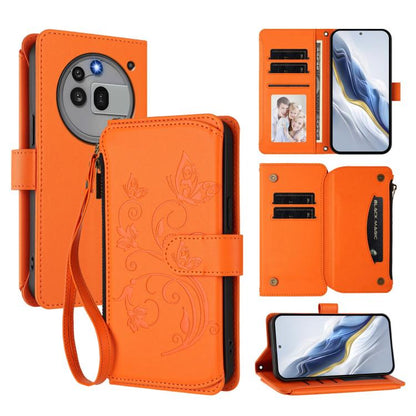 Butterfly Love Flower Multi-card Zipper Wallet Leather Phone Case, For Nothing Phone 4a Pro, For Nothing Phone 4a, For Nothing CMF Phone 2 Pro, For Nothing Phone 3a, For Nothing Phone 3a Pro, For Nothing CMF Phone 1, For Nothing Phone 2a