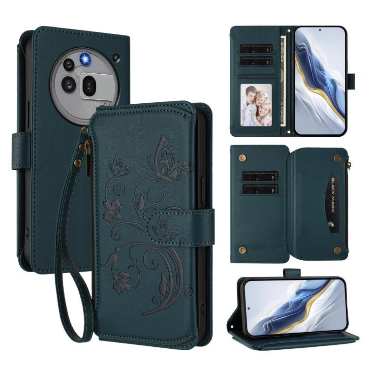 Butterfly Love Flower Multi-card Zipper Wallet Leather Phone Case, For Nothing Phone 4a Pro, For Nothing Phone 4a, For Nothing CMF Phone 2 Pro, For Nothing Phone 3a, For Nothing Phone 3a Pro, For Nothing CMF Phone 1, For Nothing Phone 2a