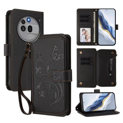 Butterfly Love Flower Multi-card Zipper Wallet Leather Phone Case, For Nothing Phone 4a Pro, For Nothing Phone 4a, For Nothing CMF Phone 2 Pro, For Nothing Phone 3a, For Nothing Phone 3a Pro, For Nothing CMF Phone 1, For Nothing Phone 2a