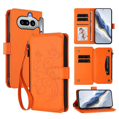 Butterfly Love Flower Multi-card Zipper Wallet Leather Phone Case, For Nothing Phone 4a Pro, For Nothing Phone 4a, For Nothing CMF Phone 2 Pro, For Nothing Phone 3a, For Nothing Phone 3a Pro, For Nothing CMF Phone 1, For Nothing Phone 2a