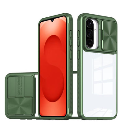 Clear Acrylic + PC + TPU Lens Sliding Cover Full Coverage Phone Case, For Samsung Galaxy A56 5G / A36 5G, For Samsung Galaxy A26 5G, For Samsung Galaxy A16 5G