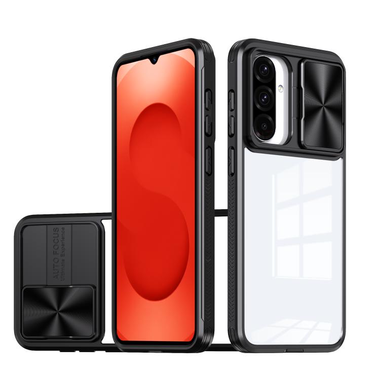 Clear Acrylic + PC + TPU Lens Sliding Cover Full Coverage Phone Case, For Samsung Galaxy A56 5G / A36 5G, For Samsung Galaxy A26 5G, For Samsung Galaxy A16 5G