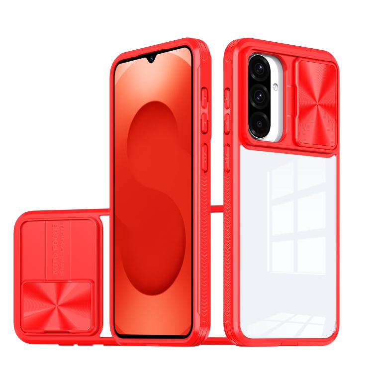 Clear Acrylic + PC + TPU Lens Sliding Cover Full Coverage Phone Case, For Samsung Galaxy A56 5G / A36 5G, For Samsung Galaxy A26 5G, For Samsung Galaxy A16 5G